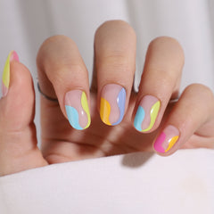 24pcs/Set Press On Nails XNPH1395