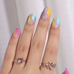 24pcs/Set Press On Nails XNPH1395