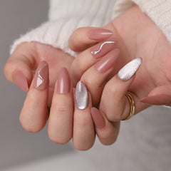 24pcs/Set Press On Nails XNMY131