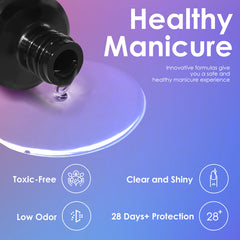 2 Pcs 15ml No Wipe Gel Top Coat and Base Coat Set