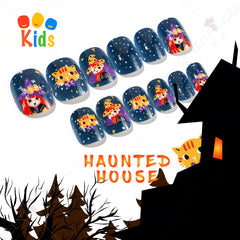 Mini press on nails for kids 24Pcs-12Size FNT-26