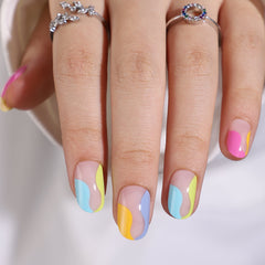 24pcs/Set Press On Nails XNPH1395