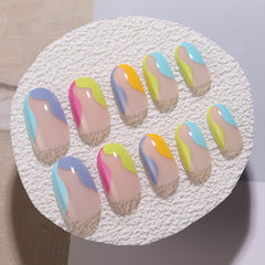 24pcs/Set Press On Nails XNPH1395