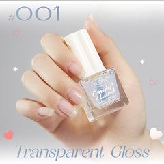 Peel-Off Nontoxic Quick-Dry Nude Sheer Glitter Water-Based Nail Polish