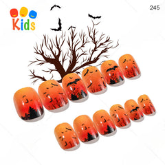 Mini press on nails for kids 24Pcs-12Size FNT-26