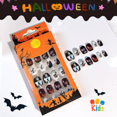 Mini press on nails for kids 24Pcs-12Size