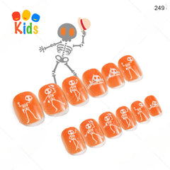 Mini press on nails for kids 24Pcs-12Size FNT-26-2