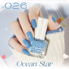 Peel-Off Nontoxic Quick-Dry Nude Sheer Glitter Water-Based Nail Polish