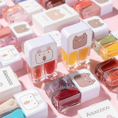 Dual Bottle Water-Based Nail Polish - Quick-Dry, Long-Lasting, Peel-Off, No UV Needed