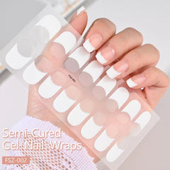 French Gel manicure Wraps Semi-Cured Gel Nail Wraps