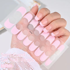 French Gel manicure Wraps Semi-Cured Gel Nail Wraps