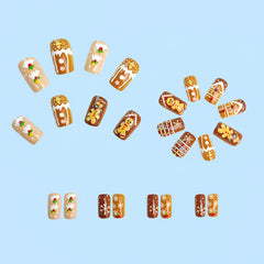 24pcs/Set Press On Nails Christmas M23