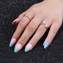 24pcs/Set Press On Nails XNPH1358