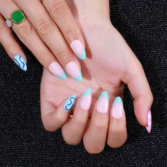 24pcs/Set Press On Nails XNPH1358