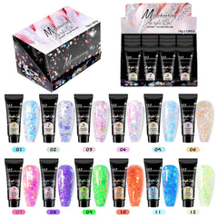 12 colors water Nail Extension Gel