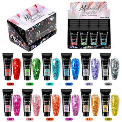 12 colors diamond Nail Extension Gel