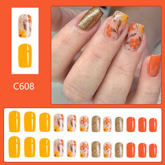 24pcs/Set Press On Nails C608
