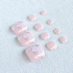 Press On Toe nails Set 16pcs/set X-0063