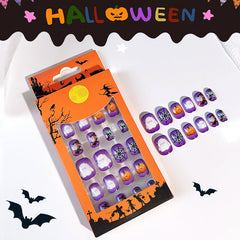 Mini press on nails for kids 24Pcs-12Size