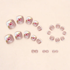 Press On Toe nails Set 16pcs/set F097