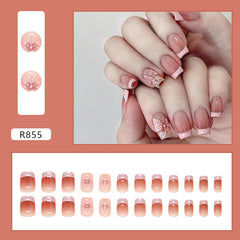 24pcs/Set Press On Nails R855