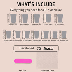 24pcs/Set Press On Nails XD-88-29