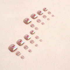 Press On Toe nails Set 16pcs/set F097
