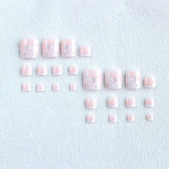 Press On Toe nails Set 16pcs/set X-0063