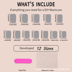 24pcs/Set Press On Nails CU24004