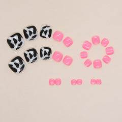 Press On Toe nails Set 16pcs/set F111