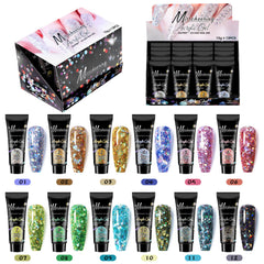 12 colors laser Nail Extension Gel