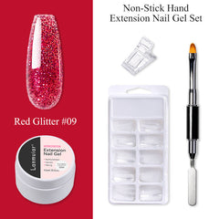 Nail art extension gel not stick to hands poly gel LM171-09