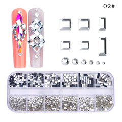 Nail Art Rhinestone Flatback Gems Crystals Diamond for Nail Decoration