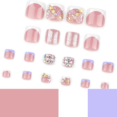 Press On Toe nails Set 16pcs/set JP3345