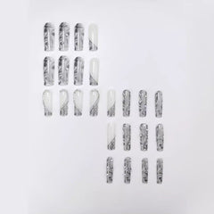 24pcs/Set Press On Nails BW119