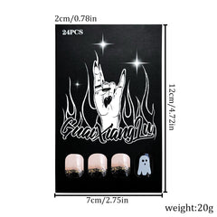 24pcs/Set Press On Nails C510