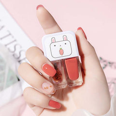 Dual Bottle Water-Based Nail Polish - Quick-Dry, Long-Lasting, Peel-Off, No UV Needed