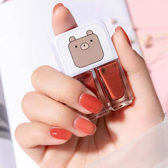 Dual Bottle Water-Based Nail Polish - Quick-Dry, Long-Lasting, Peel-Off, No UV Needed