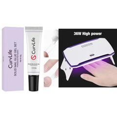 30g Toothpaste Solid Nail Glue Need Light Cured(Not recommend for dark color)for press on nails