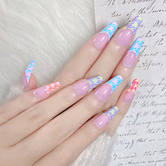 24pcs/Set Press On Nails XNPH1077