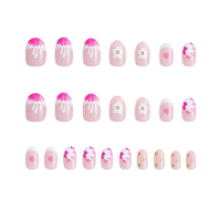 24pcs/Set Press On Nails XNPH1436