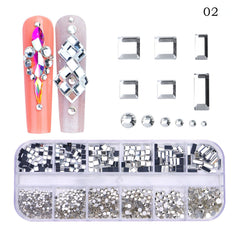 Nail Art Rhinestone Flatback Gems Crystals Diamond for Nail Decoration