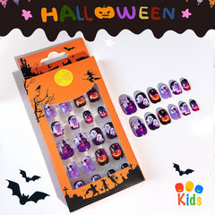 Mini press on nails for kids 24Pcs-12Size