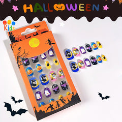 Mini press on nails for kids 24Pcs-12Size
