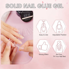 Solid Nail Gel Glue for Press On Nails And Soft Gel Nail Tips T-2