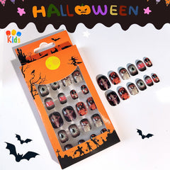 Mini press on nails for kids 24Pcs-12Size