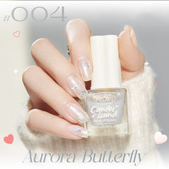 Peel-Off Nontoxic Quick-Dry Nude Sheer Glitter Water-Based Nail Polish