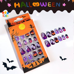 Mini press on nails for kids 24Pcs-12Size