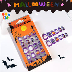 Mini press on nails for kids 24Pcs-12Size