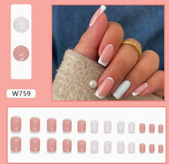 24pcs/Set Press On Nails W740